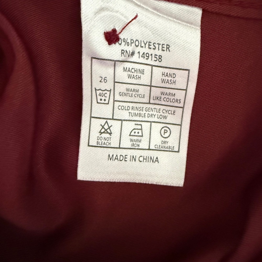 Craft + Flow Boys Cranberry Dress Shirt Button Front Long Sleeve Size 10 12 - Picture 8 of 8